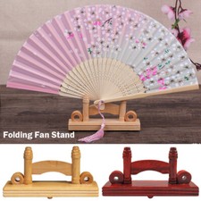 Chinese Folding Hand Fan Stand Holder Base Tabletop Fan Holder Home Party Decor
