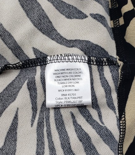 A Line Long Maxi Dress Sleeveless Sundress Sz S 4/ 6 VTG White Stag Zebra Print - Picture 5 of 6