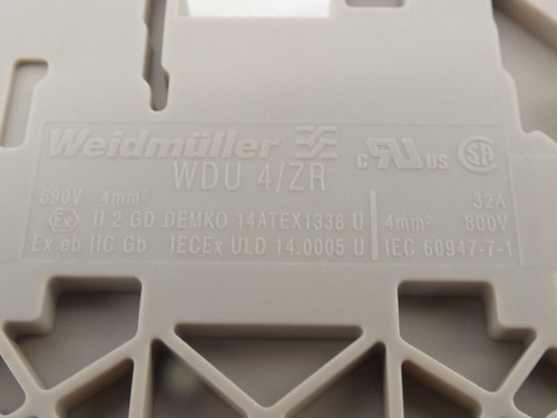*Lote de 30* Bloques de Terminales Weidmuller 1905140000, WDU 4/ZR - ¡NUEVOexcedente! - Imagen 5 de 5