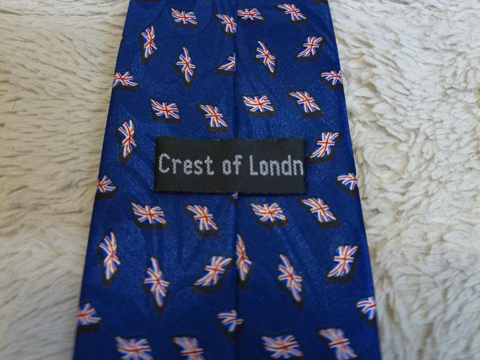 Crest of Londn Men's Neck Tie Union Jack - Image 4 of 4