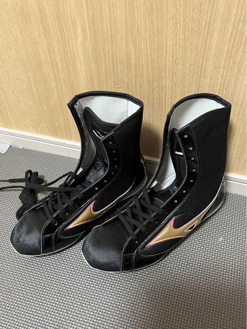 Mizuno boxing shoes black x gold 25.5cm US7.5 | eBay