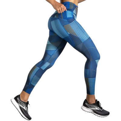 Brooks Women`s $78 Method 7/8 Tight Running Leggings in Motion Print size M