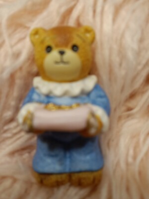 Lucy & Me 12 Days Of Christmas Bear 5th Day 5 Gold Rings Lucy Rigg 1987 Rare