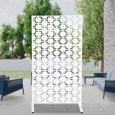 Modern Privacy Screen Outdoor Decorative Panels Planter Wall Metal Fence Panels