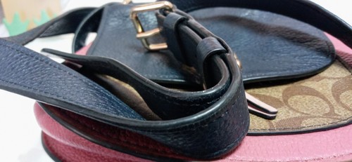 COACH 2316 REMI Signature Colorblock Saddle Bag MULTI Leather/Coated Canvas 7x8 - Picture 9 of 21
