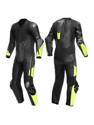 NEU HERREN 2025 LEDER RENNMOTORRAD/MOTORBIKE Rindsleder MOTOGP BIKER ANZUG