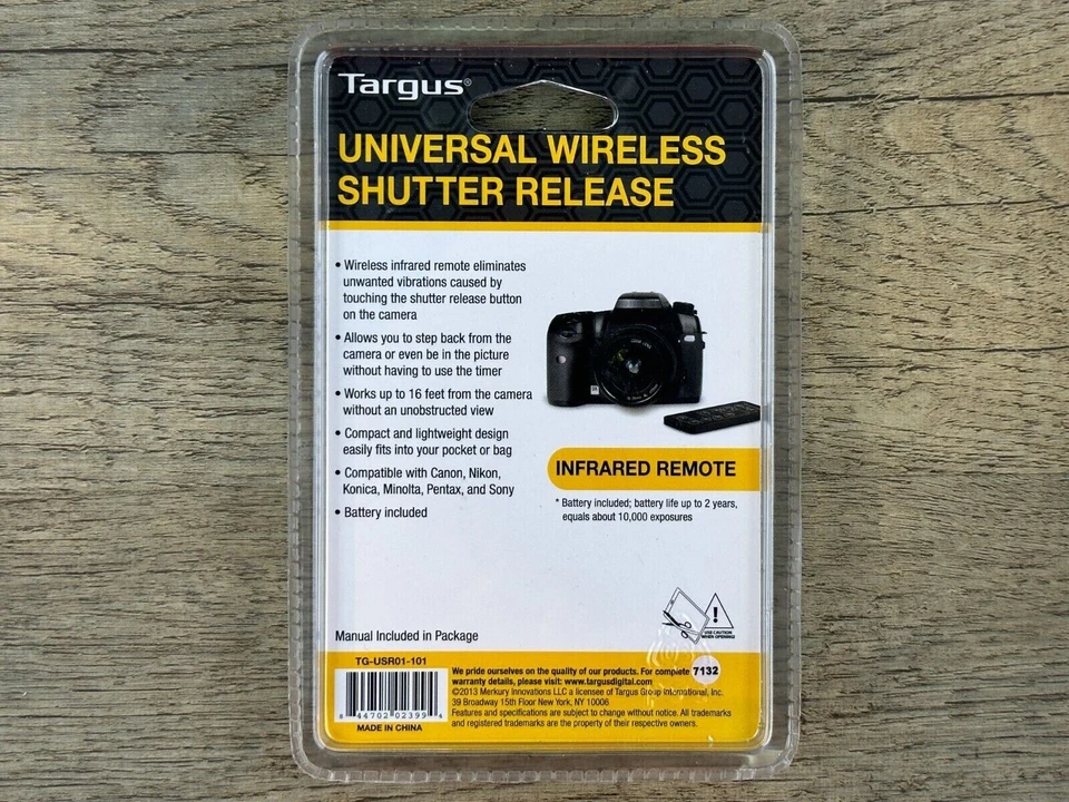 Targus Wireless Shutter Camera Release Infrared Remote TG-USR01-101 - Image 2 of 2