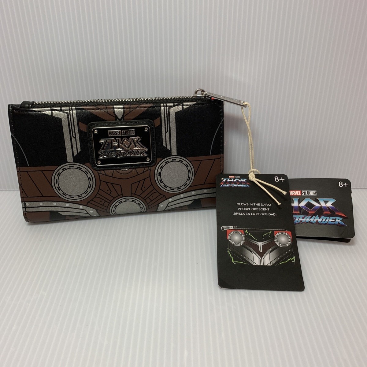 Loungefly grey and Black Thor: Love and Thunder Zip Wallet NWT Marvel Studios, Thor, love and thunder Wallet | Mercari main image 3