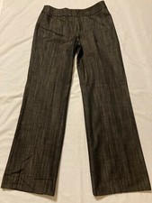 Nine West Suit Separates Lengthened Lined Black & Gold Dress Pants Womens Size 6