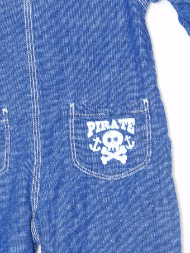 Koala Baby 3 meses Niños Niños Chambray Denim One Piece Jumper Pirate Ship Ahoy Foto 4 de 4