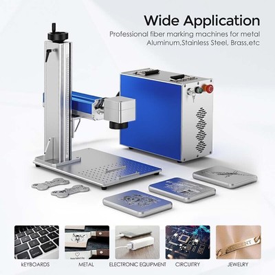 Monport 30W 5.9''X5.9'' Fiber Laser Engraver Metal Steel Engraving Marking Machine