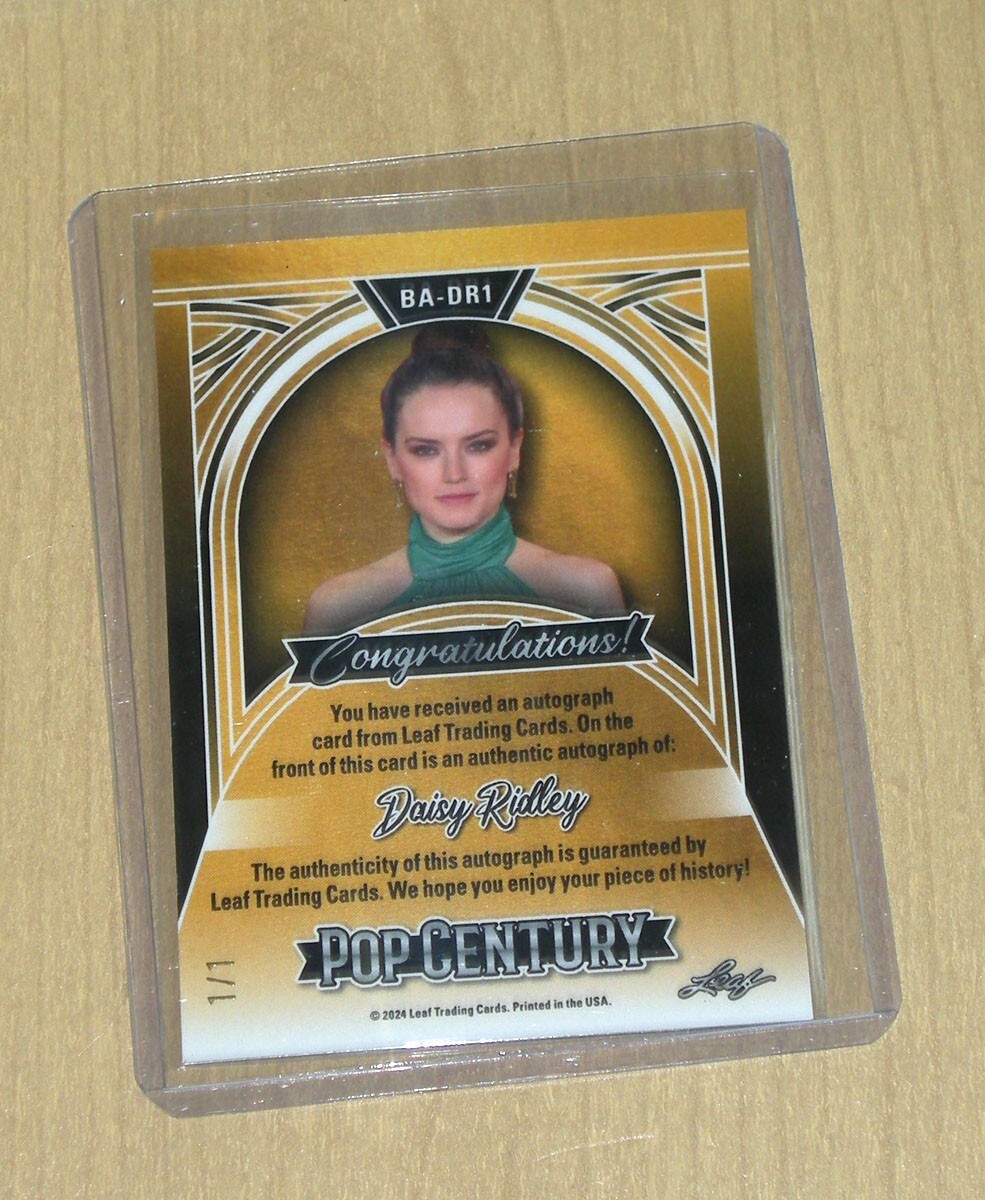 【1/1】Leaf POP CENTURY DAISY RIDLEY 直筆サイン Daisy Ridley 2024 Leaf Pop Century Red Flood Superfractor