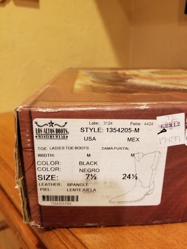 Los Altos Spangle Boots Size 7 - Picture 6 of 6