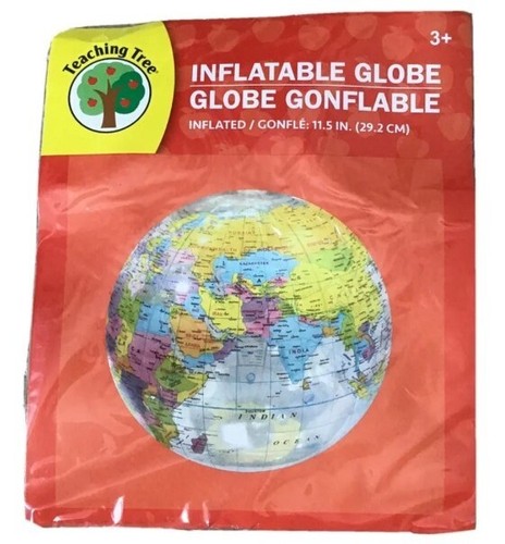 2 Inflatable Globe Colorful World Map Earth Educational Geography Toy Stickers - Bild 3 von 5