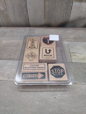 Stampin  Up It s A Sign Set Of 7 Rubber Stamps You re #1 U Rock Way To Go