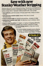 1980 Vintage Print Ad Only Save with new Stanley Weather Stripping helps you do