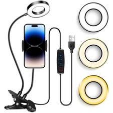 Selfie Ring Light with Cell Phone Holder Stand for Live Stream/Makeup LED Camera