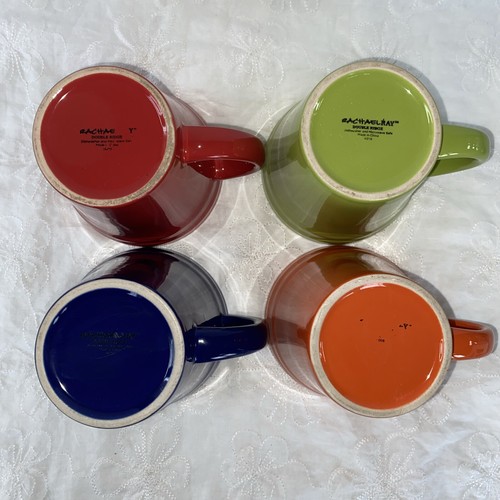 Rachael Ray Double Ridge, Set of 4 Multi Color Coffee Mugs (more Available) - Picture 4 of 6