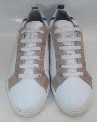 Zara Man Mens Shoes Sneakers EU 43 US 10 White Woven Leather  display picture 1