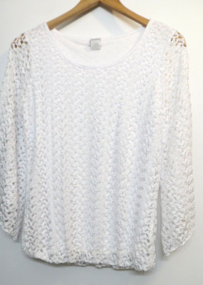 Keren Hart Shirt Womens Small White Classic Pullover Classic Business Top