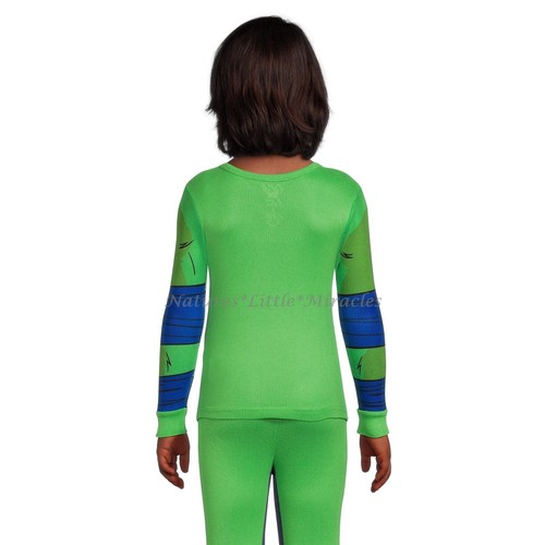 Teenage Mutant Ninja Turtles Boys Pajamas Size 4- 10 Leonardo Shirt Pants Mayhem - Picture 2 of 2