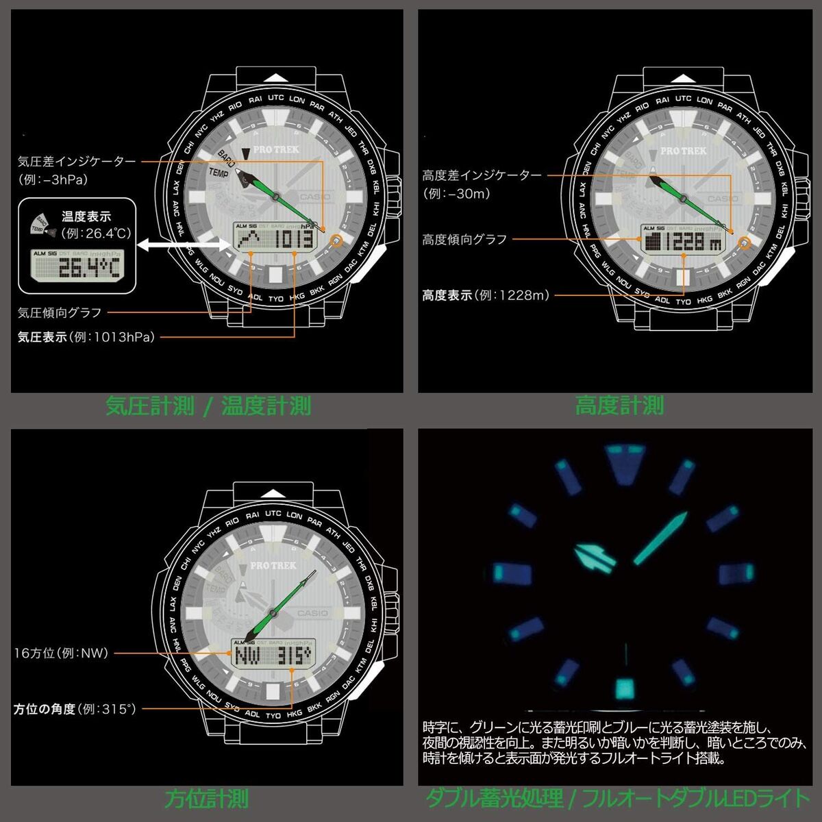 Casio Protrek Prx-8000yt-1jf Manaslu Black Watch Multiband 6 Casio Protrek Prx-8000yt-1jf Manaslu Black Watch Multiband 6