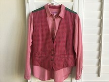 DAVID BROOKS Women's Sz 14 Lined Vest & accompanying  Blouse VTG