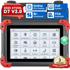 XTOOL Scanner D7 V2.0 Car Bidirectional Diagnostic Scan Tool Key Programmer