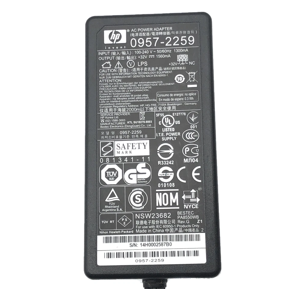 Genuine HP AC DC Adapter for Officejet AiO 6000 6500 7000 7500A Series Charger - Image 2 of 4