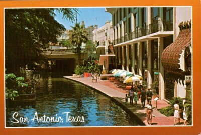San Antonio Texas Riverwalk Hilton Palacio Del Rio Hotel Continental Postcard