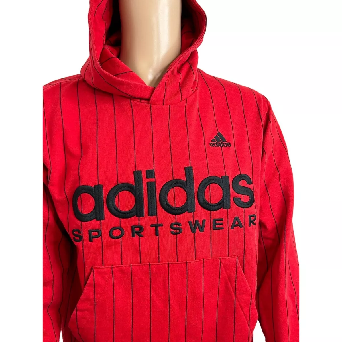 Adidas black hotsell and red sweatshirt