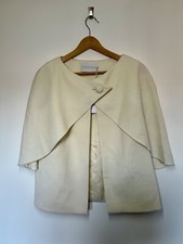 Osman London Cape Women's Uk 12 Cream Lightweight Wool Faye Open Jacket Adult