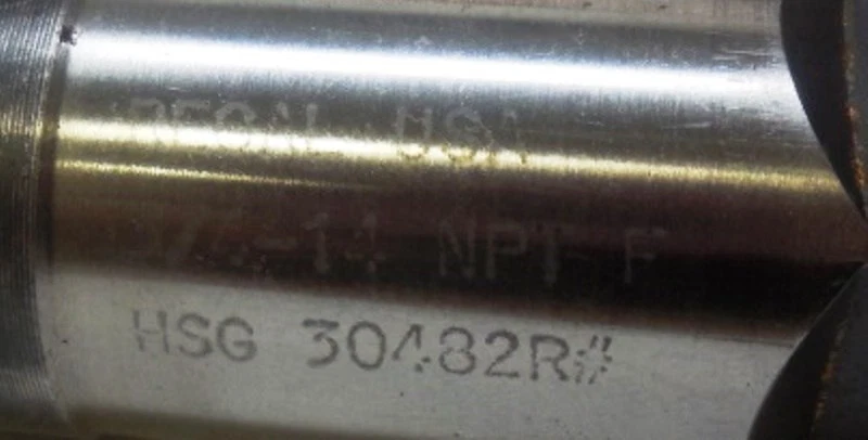 REGAL CUTTING TOOLS EXTENSION PIPE TAP 3/4-14 NPT F HSG, OAL 10", 5 FLUTE - Image 2 of 4