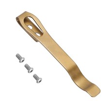 Deep Carry Pocket Clip 2.6"(66mm) Knife Pocket Back Clip with Screws Gold