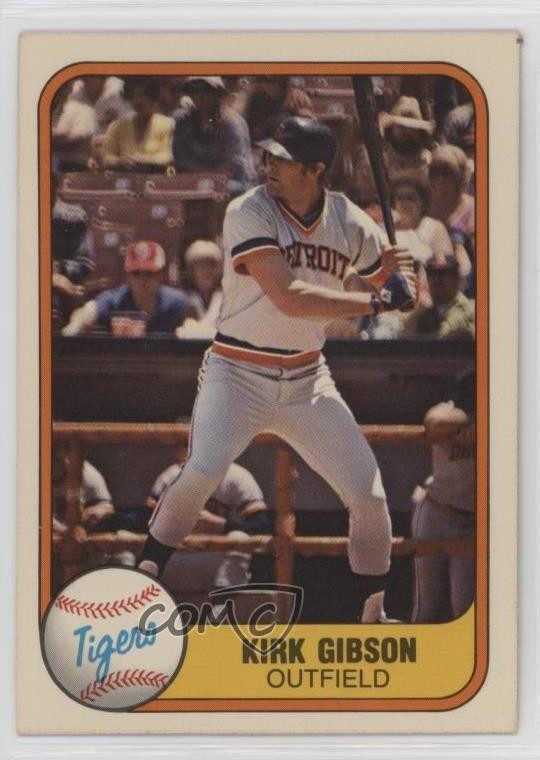 1981 Fleer Kirk Gibson #481 12g7