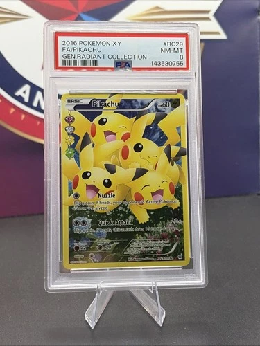 Pikachu (Full Art) RC29-32 Generations: Radiant Collection Holo PSA 8