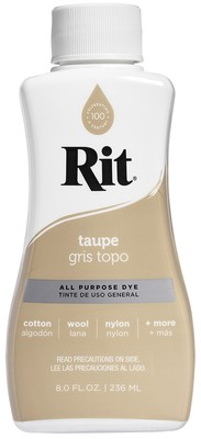 Rit Liquid Fabric Dye 8 Fl Oz Taupe Easy to Use Non Toxic for All Fabrics