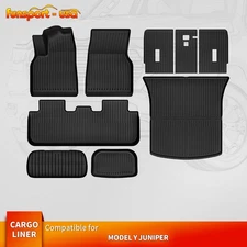 TPE Floor Mats for 2025-2026 Tesla Model Y Juniper 3D Backrest Mat Trunk Liner