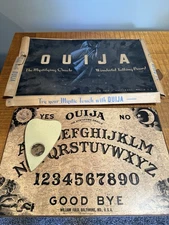 Vintage William Fuld Wooden Ouija Board Mystifying Oracle Talking Board USA