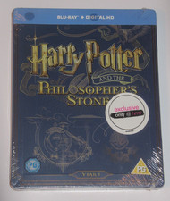 Harry Potter And The Philosopher's Stone UK HMV Exclusive Blu Ray Steelbook New