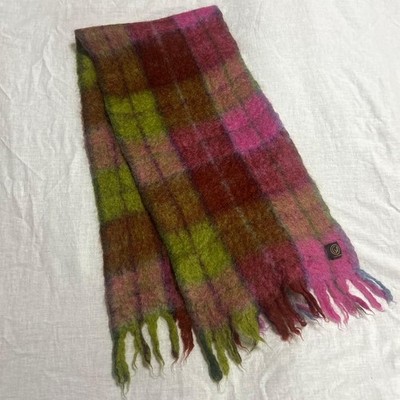 Mantas Ezcaray 16AW | Mohair Scarf | Check Pattern 145cm × 31cm Made in Spain