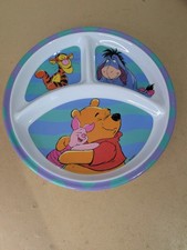 Vtg ZAK DESIGN Disney WINNIE THE POOH Divided Melamine PLATE Tigger Eeyore