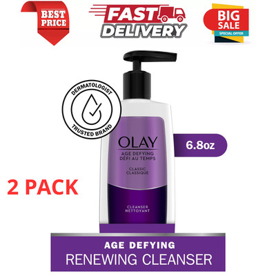 (2 Pack) Olay Age Defying Classic Facial Cleanser for All Skin Types, 6.8 Oz