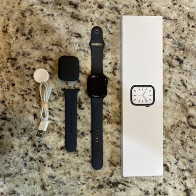 Apple Watch Series 7 45mm Midnight Alum. Mid Sport Band Cellular Original Box
