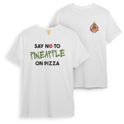 pizza1 Pizza-Statement T-Shirt »Say NO to Pineapple« | Pizzashirt Motivshirt