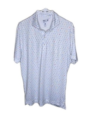 johnnie-O Mixology Printed Jersey Performance Polo White