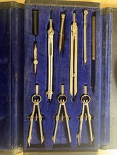 Vintage CHARVOS DRAFTING SET in Original Travel Storage Case, No. 814, USA Tool