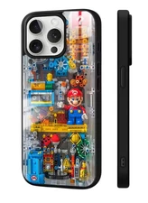Cool Mario Game Phone case Compatible with iPhone Funny Design stick Lego Pieces