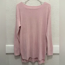 Barefoot Dreams CozyChic Ultra Lite Paradise Knit Tunic Sweater in Pink Small