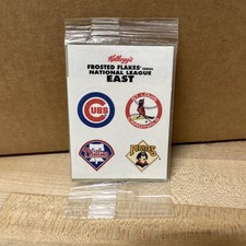 Kellogg's National League East Team Decals-1992. Sealed, Box 298